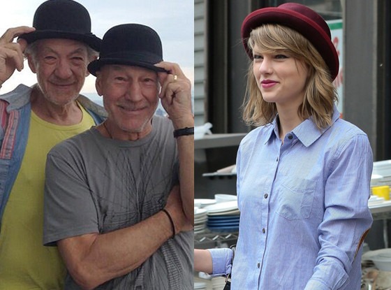 Taylor Swift, Ian McKellen, Patrick Stewart, Twitter