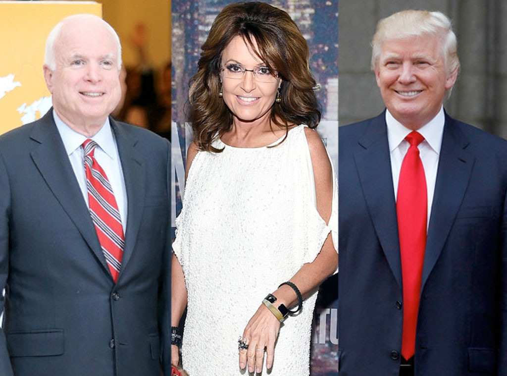 John McCain, Sarah Palin, Donald Trump