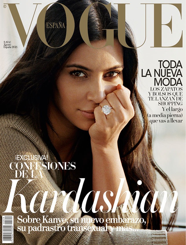 Kim Kardashian Covers Vogue Espana Makeup Free E News