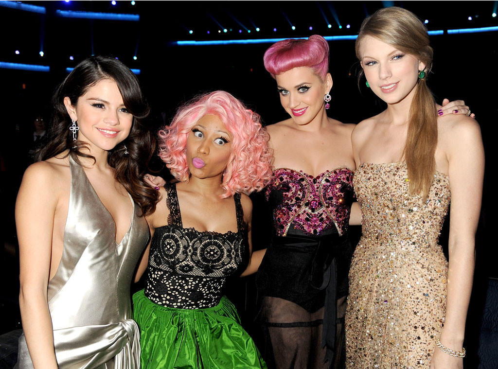 Selena Gomez, Nicki Minaj, Katy Perry, Taylor Swift