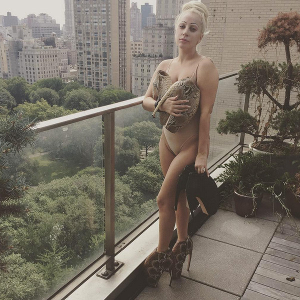 Lady Gaga Wears Nude Bodysuit, Boots in Pics Taken by Fiancé