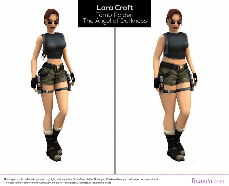 Lara Croft, Bikini Girl, Jade, Bulimia.com