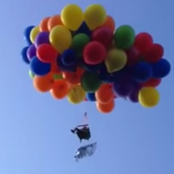 This Man Flew Over Canada on a Lawn Chair Tied to Balloons - E! Online