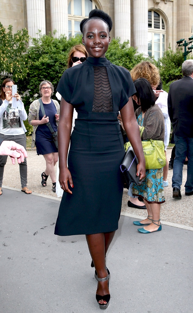 Lupita Nyong'o from Stars at Paris Haute Couture Fashion Week Fall 2015