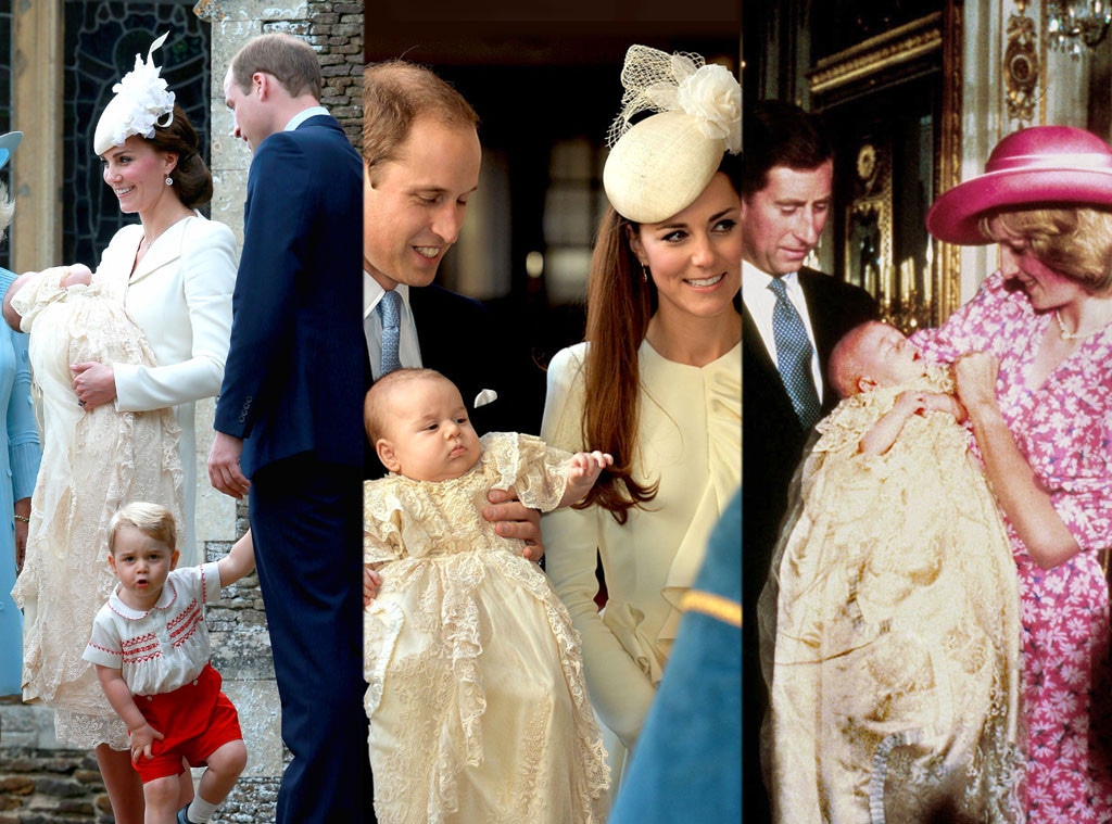 Princess Charlotte, Prince George, Prince William, Kate Middleton, Princess Diana, Prince Charles, Christening