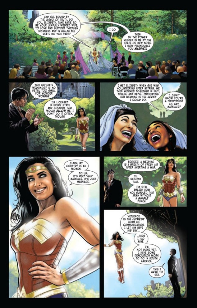 Wonder Woman Officiates Gay Wedding Of 2 Brides Talks