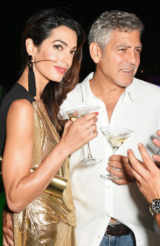 Amal Clooney Rocks Sexy Gold Dress, Shares Eskimo Kisses With George Amal Clooney Rocks Sexy Gold Dress, Shares Eskimo Kisses With George