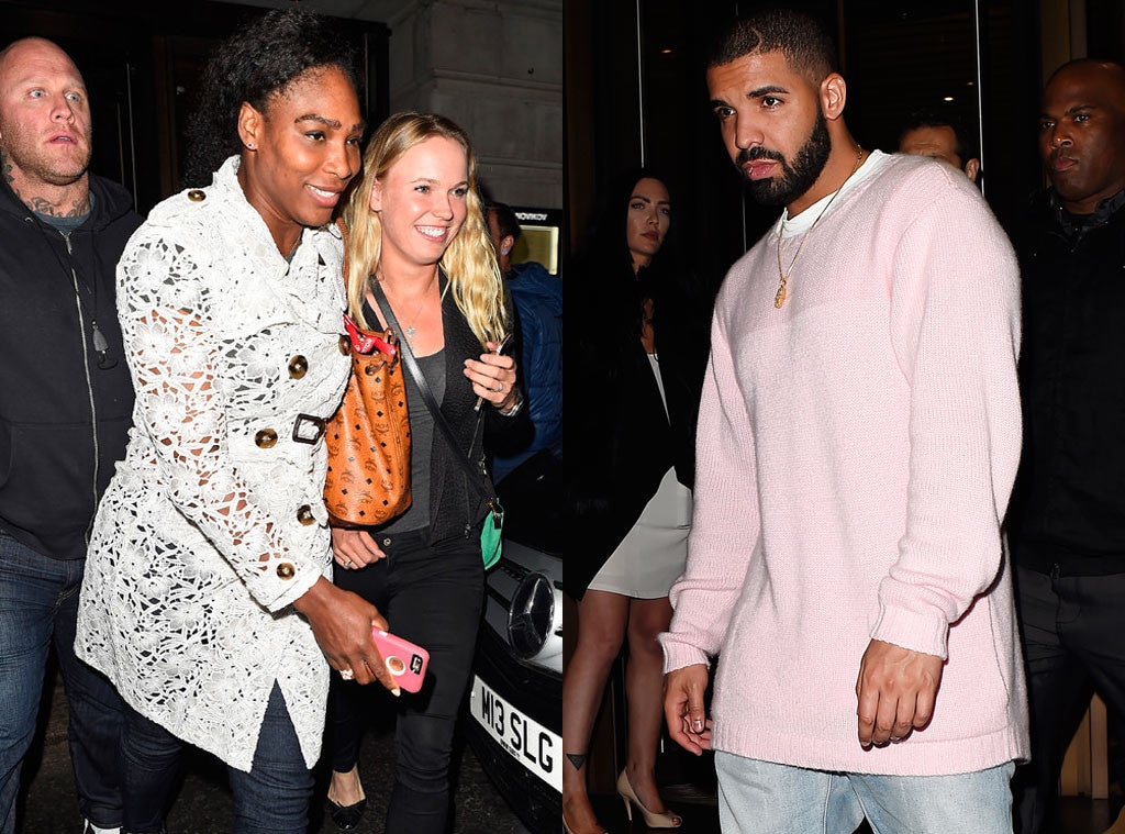 Serena Williams, Caroline Wozniacki, Drake