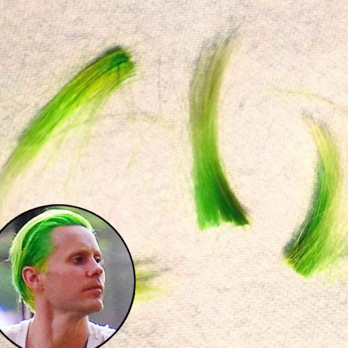 Look Jared Leto Chops Off His Lime Green Joker Hair E Online Look Jared Leto Chops Off His Lime Green Joker Hair E Online