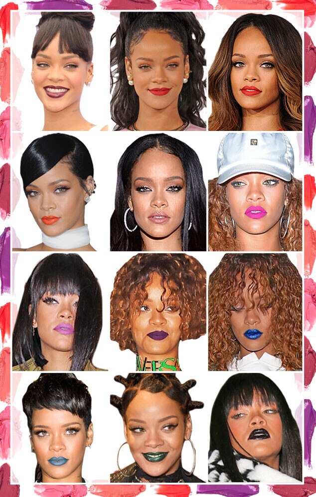 So Rihanna Loves Her Some Rainbow Lipstick Colors E! News