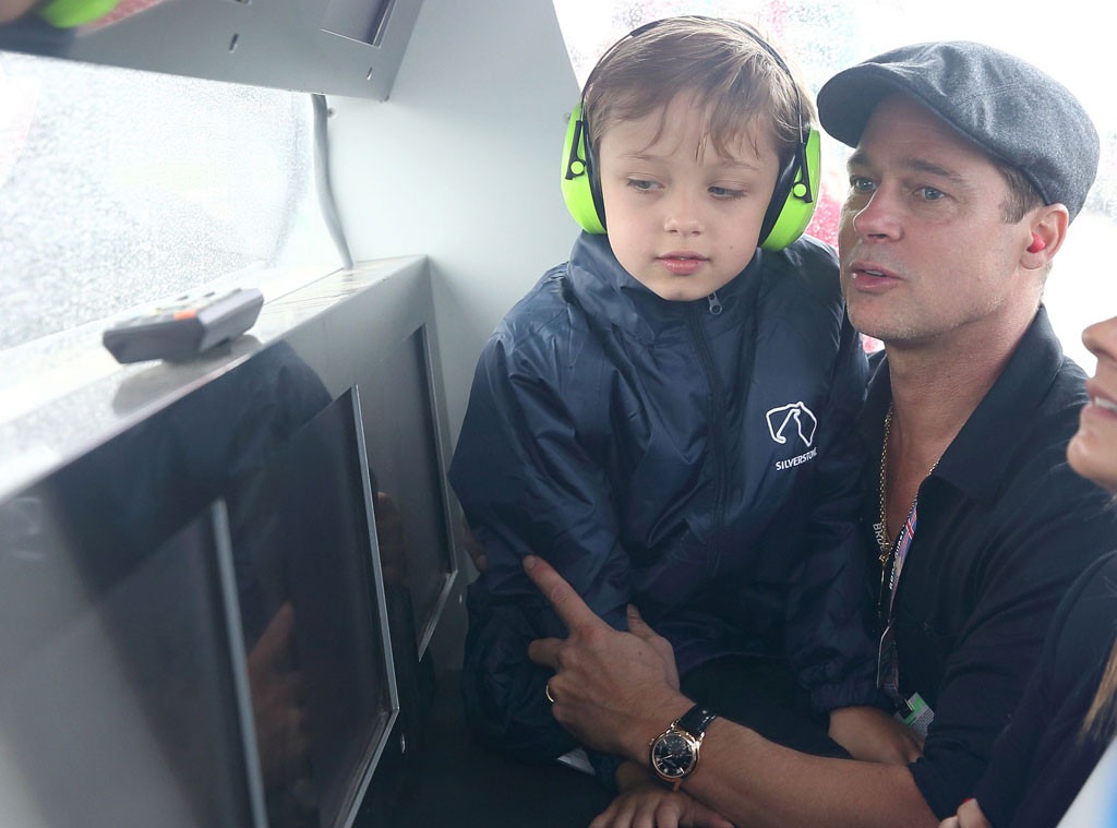 Brad Pitt Brings Son Knox, 7, to the Race Track—See Photos! E! News