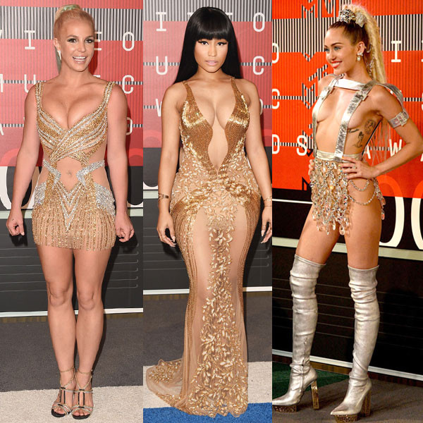 1080px x 1080px - Miley Cyrus & More Took Over the 2015 MTV VMAs in Nearly-Naked Dresses - E!  Online