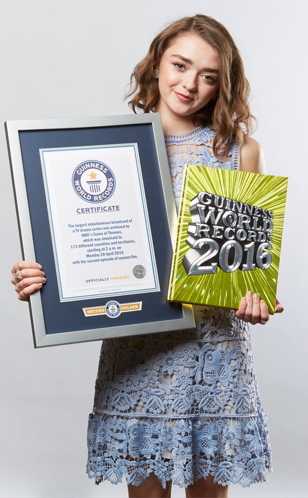 maisie williams,  game of thrones, guinness book of records