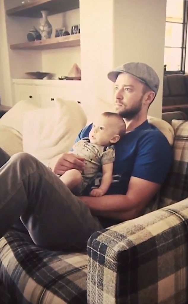 Justin Timberlake, Baby Silas, Jessica Biel