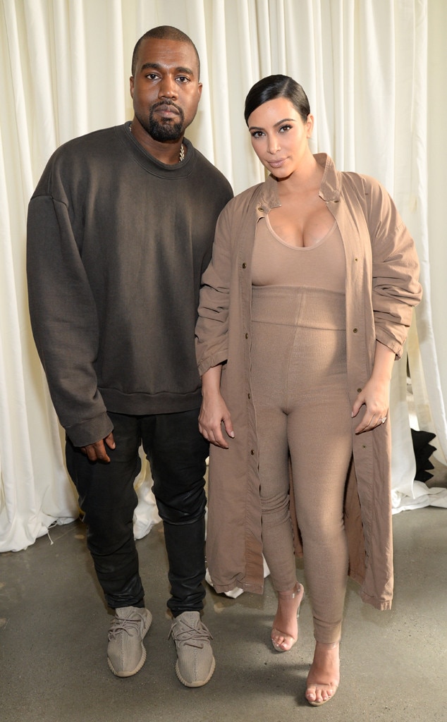 Kanye West & Kim Kardashian from Stars at New York Fashion ...