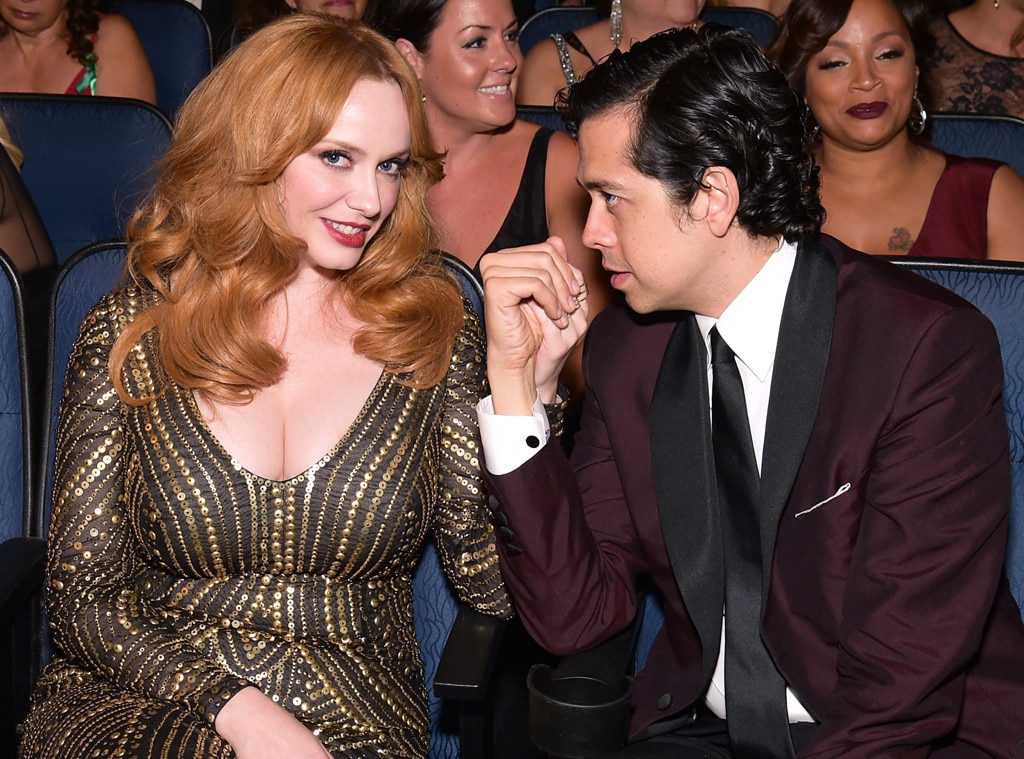 Christina Hendricks And Geoffrey Arend From 2015 Emmys Candid Pics E News