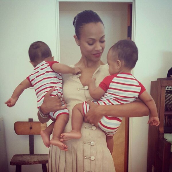 Zoe Saldana Opens Up About Motherhood: ''It's Never A Dull Moment'' - E ...