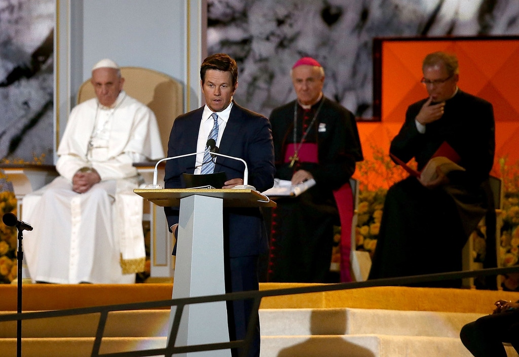 Pope Francis, Mark Wahlberg