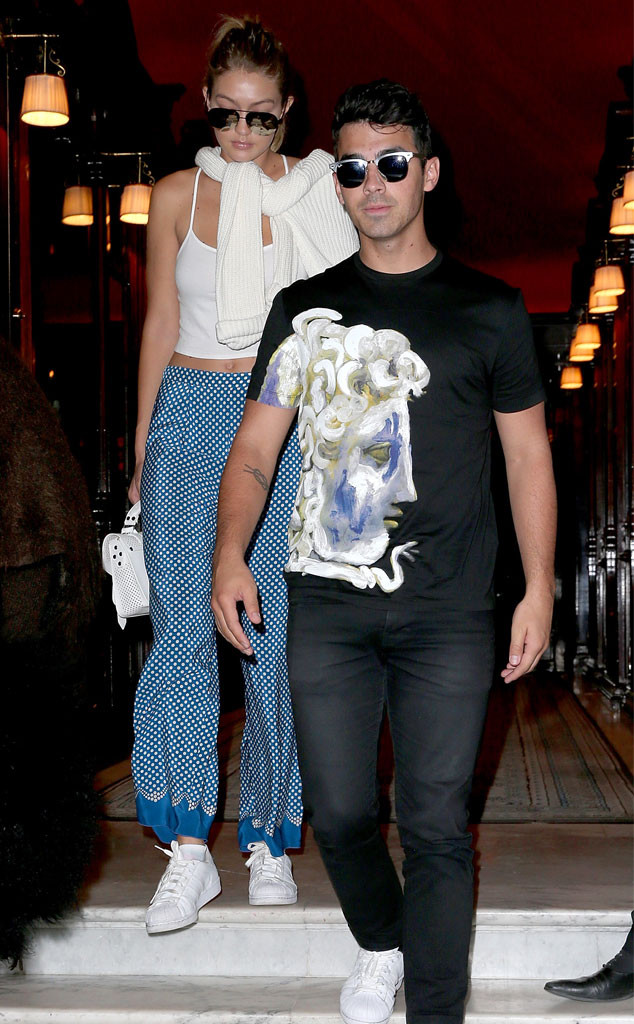 Gigi Hadid And Joe Jonas Caught Mid Smooch On A Parisian Date—see The