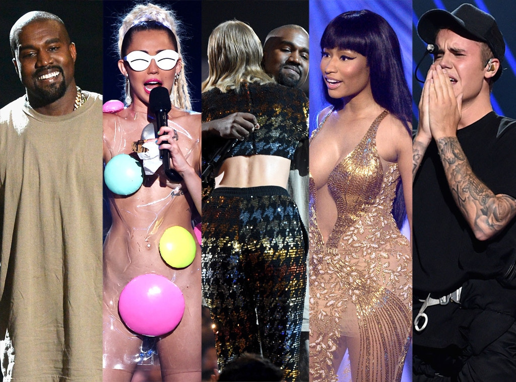 Kanye West, Miley Cyrus, Taylor Swift, Justin Bieber, Nicki Minaj, 2015 MTV Video Music Awards, VMA
