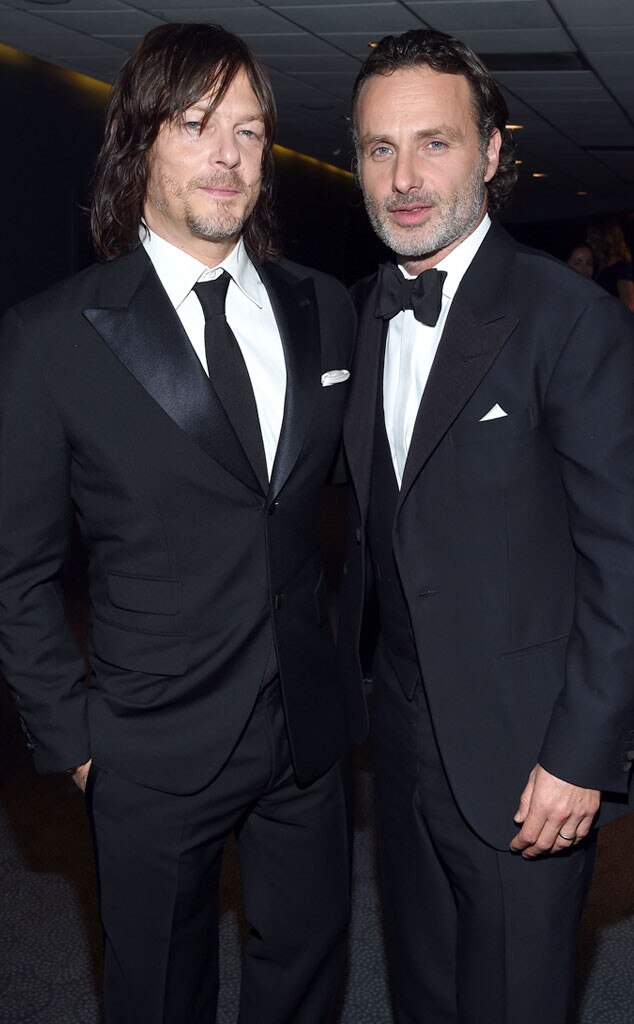 Norman Reedus And Andrew Lincoln From The Walking Dead Stars At Season 6 Premiere E News