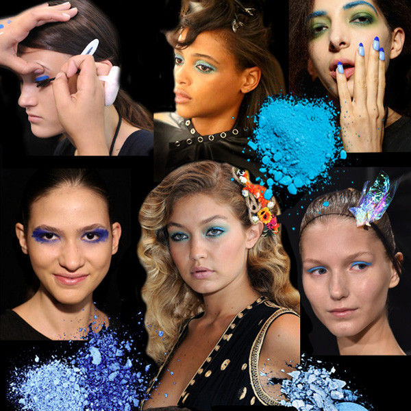 24 Ways Blue Eye Shadow Was Worn on the Spring 2016 Runways