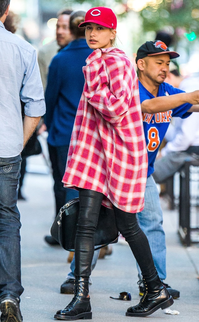 Hailey Baldwin from Celebs in Plaid | E! News