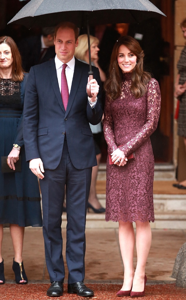 Kate Middleton Looks Gorgeous in Lace Eggplant Dress at 2nd Event With ...