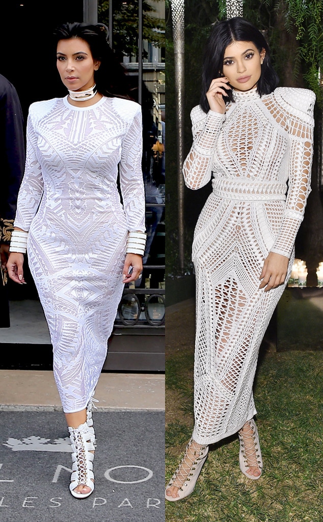 Kim Kardashian and Kylie Jenner Look Nearly Identical in Matching