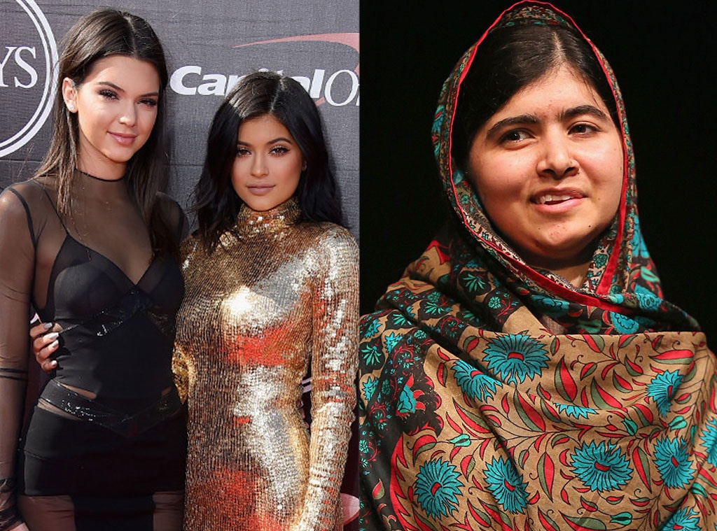 Kendall Jenner, Kylie Jenner, Malala Yousafzai
