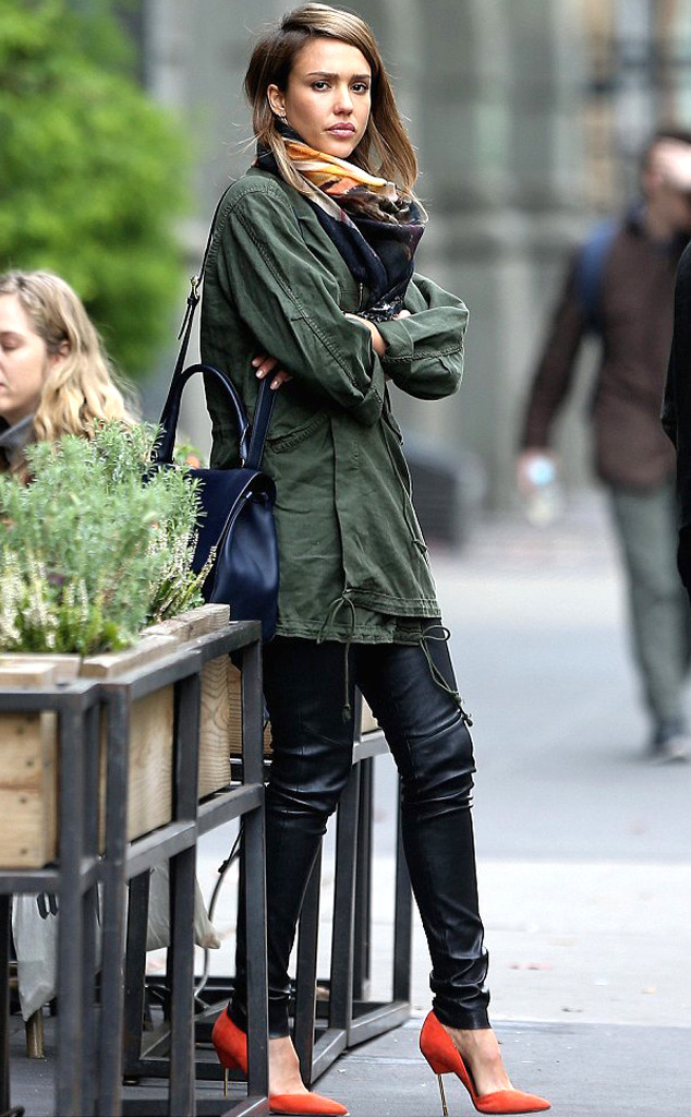 Pop of Orange from Jessica Alba's Street Style | E! News UK