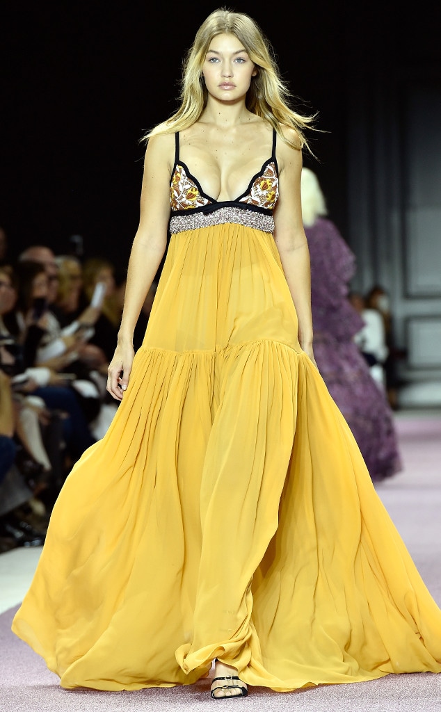 Gigi Hadid Flaunts Curves in Sexy Plunging Gown at Giambattista Valli Gigi Hadid Flaunts Curves in Sexy Plunging Gown at Giambattista Valli