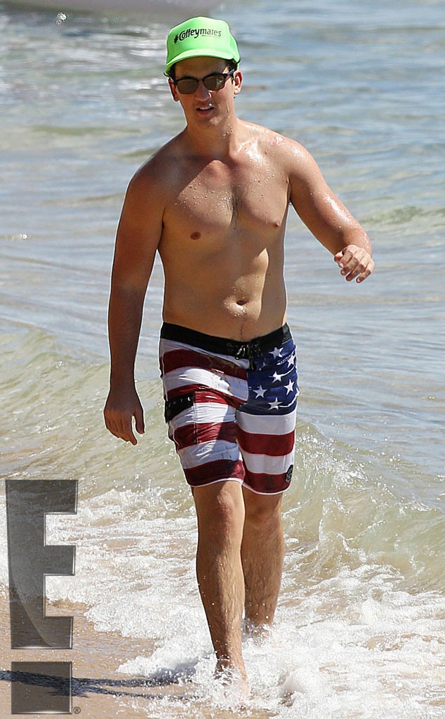 Miles Teller Soaks Up the Sun Shirtless in Hawaii With Girlfriend ...