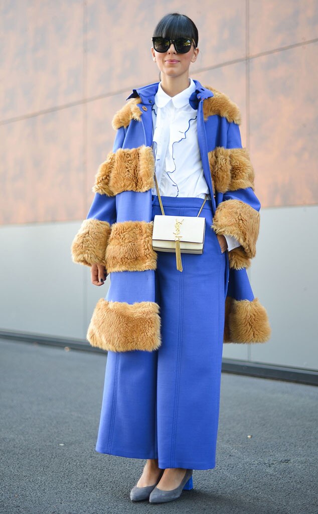 Fur Trim from Street Style at Paris Fashion Week Spring 2016 | E! News