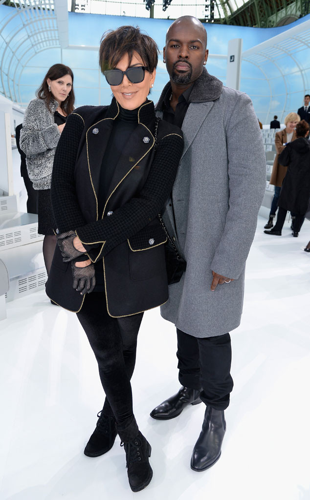Kris Jenner, Corey Gamble, Stars at Paris Fashion Week