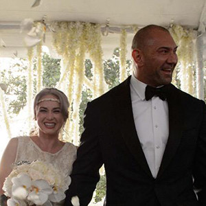 How many times has Dave Bautista been married?