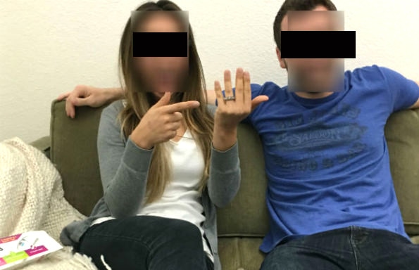 Facebook Engagement Couple reveal