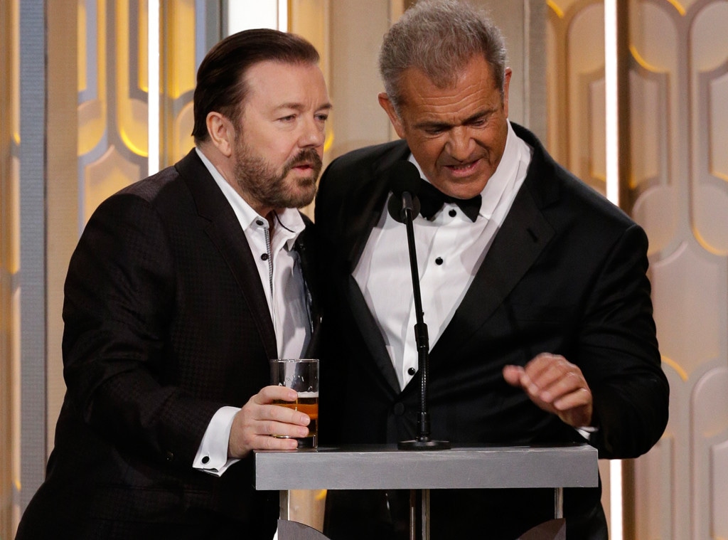 Ricky Gervais, Mel Gibson, Golden Globe Awards