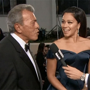 Gina Rodriguez Brings Dad to Golden Globes, Wears Gorgeous Dress - E