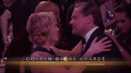 Kate Winslet, Leonardo Dicaprio, 2016 Golden Globes GIF