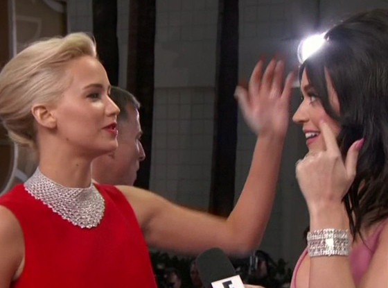 Jennifer Lawrence, Katy Perry, 2016 Golden Globes