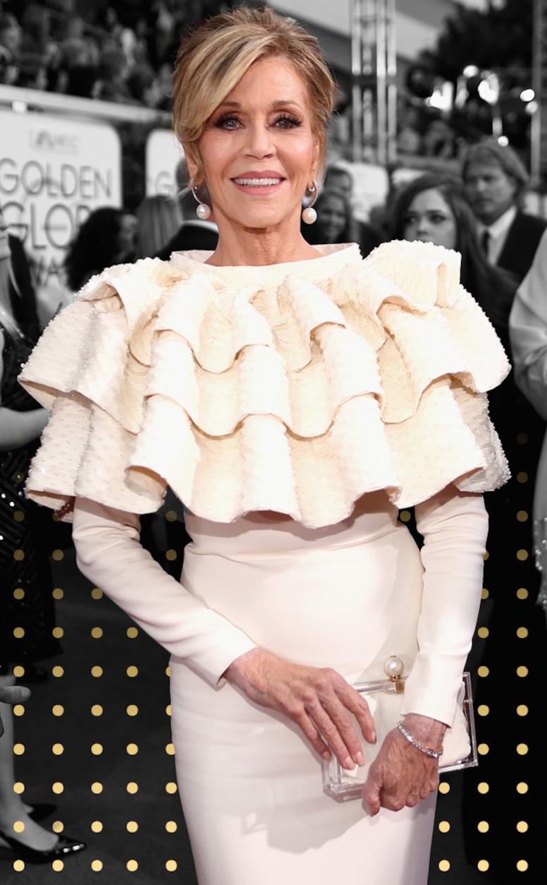Worst Dressed Gallery Cover, Jane Fonda, Golden Globe Awards, Candids