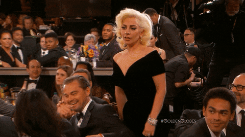 Leonardo DiCaprio, Lady Gaga, gif