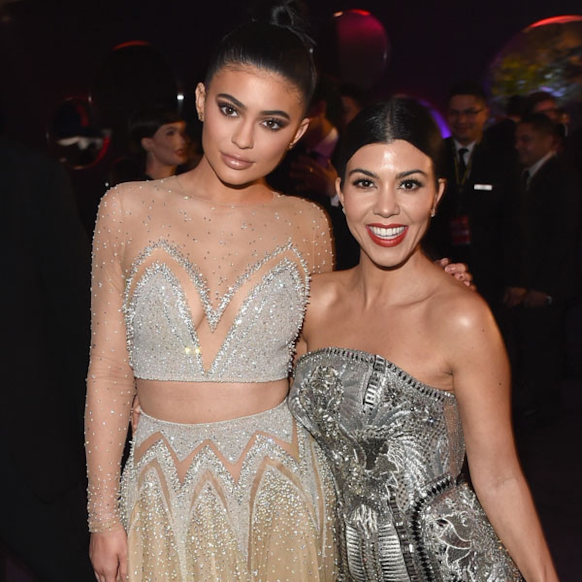 Kylie Jenner and Kourtney Kardashian Dazzle at Globes After-Party Kylie Jenner and Kourtney Kardashian Dazzle at Globes After-Party