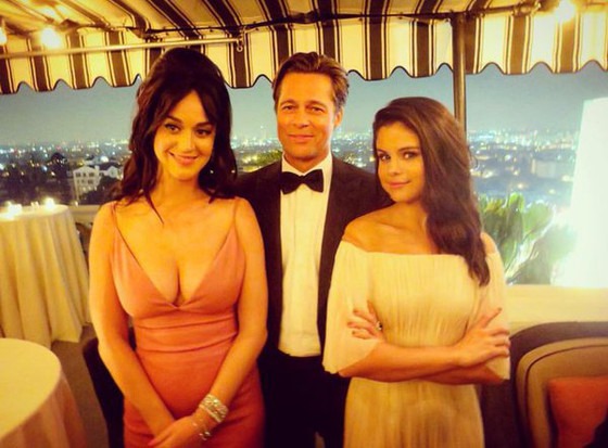 Katy Perry, Selena Gomez, Brad Pitt