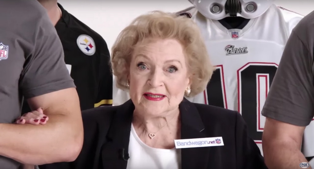 Betty White, NFL Bandwagon.net Ad