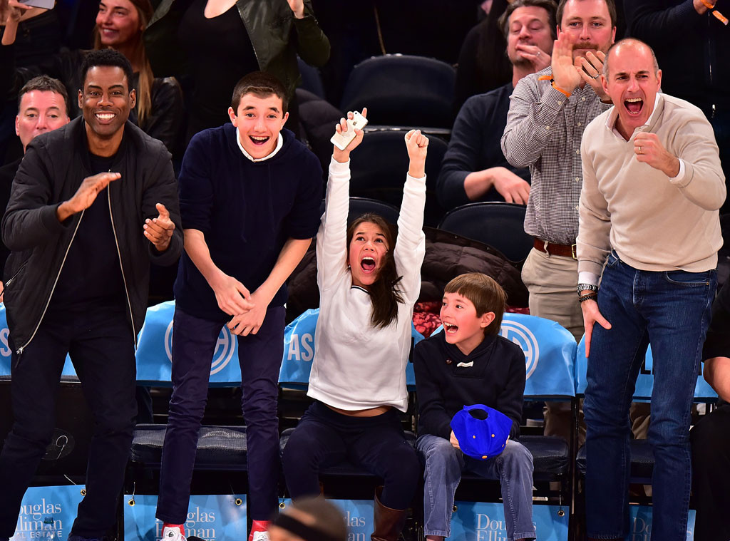 Chris Rock, Jack Matthew Lauer, Romy Lauer, Thijs Lauer & Matt Lauer 