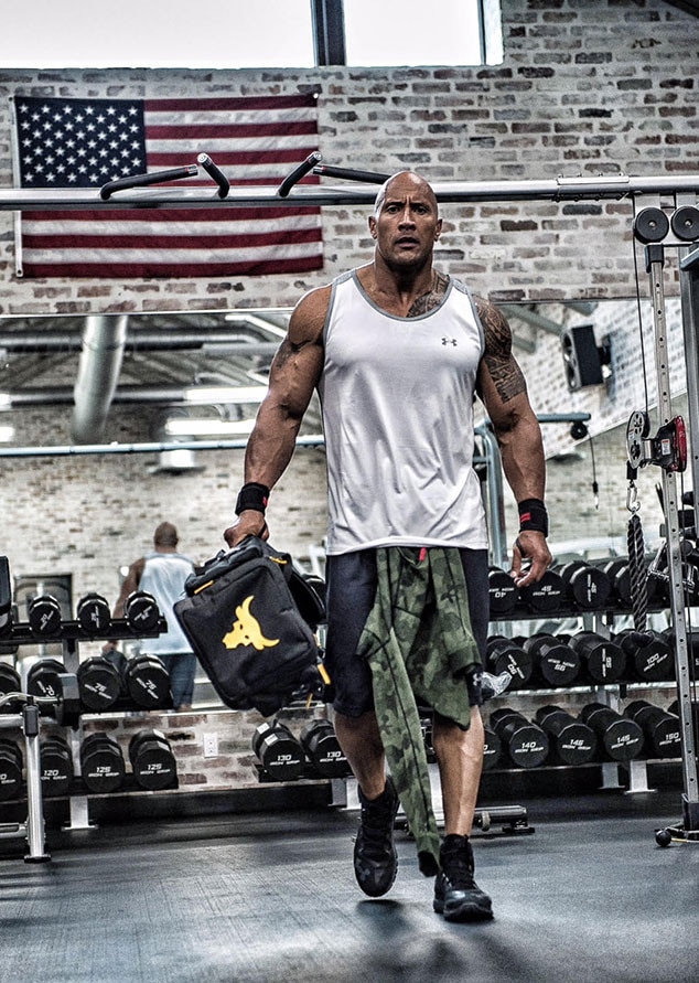 the rock wearing under armour