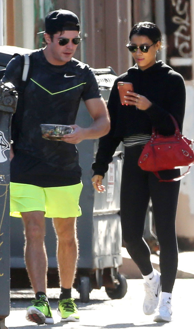 Zac Efron y su novia, Sami Miro, llegando al gimnasio en ...