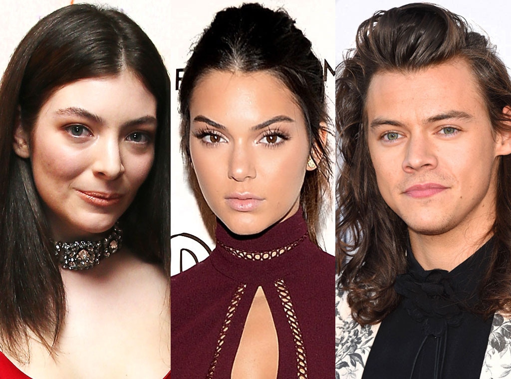 Harry Styles, Lorde, Kendall Jenner